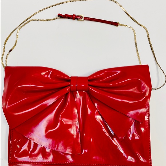Valentino patent Bow Shoulder Bag in Red - Picture 5 of 6